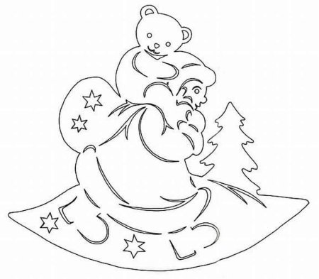 Трафареты на окна на новый год