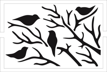 Трафарет из скотча для декора