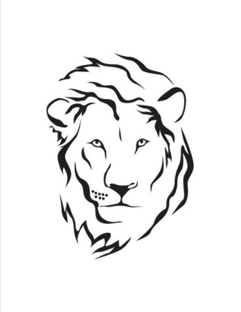 Силуэт головы Льва