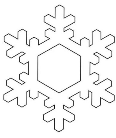 Снежинка раскраска