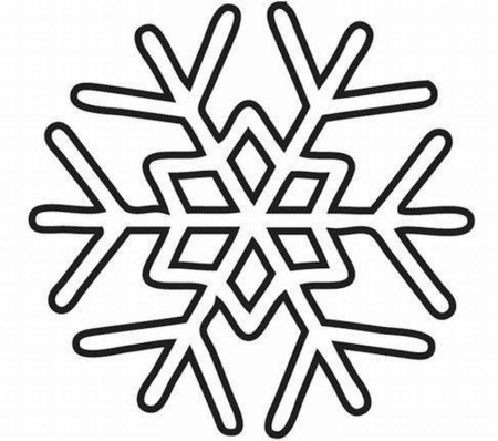 Снежинка трафарет для вырезания простые