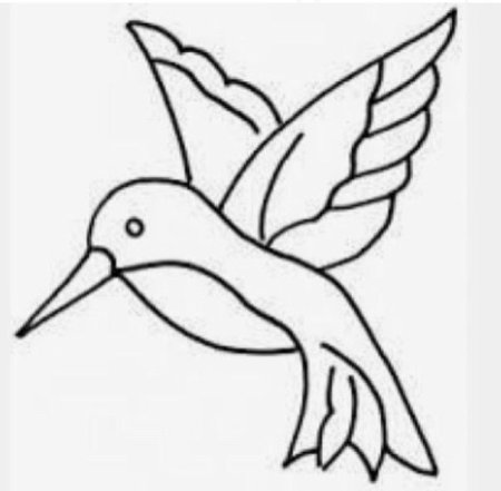 Колибри трафарет для вышивки