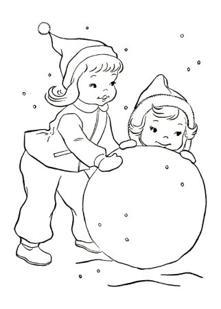 Раскраска. Зимние забавы