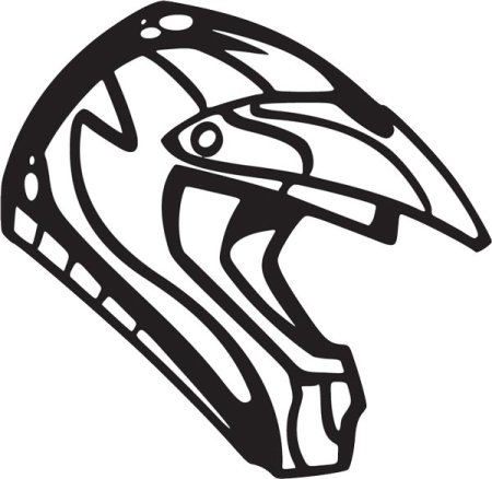 Мотокроссный шлем вектор