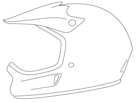 Шлем мотокросс эндуро вид сбоку