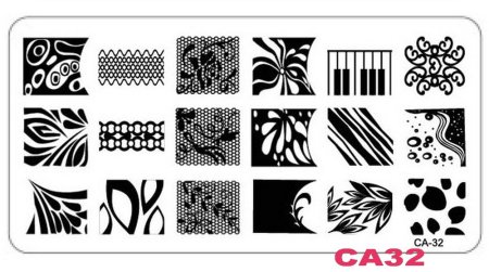 Печать трафаретов на ногти на простой бумаге