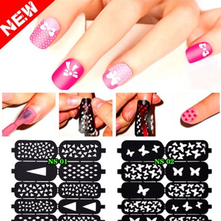 Маникюр с трафаретами