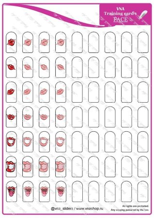 Тренировка рисования на ногтях