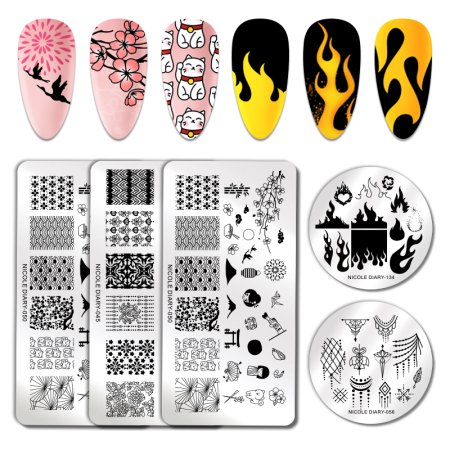 Ногти трафарет рисунок