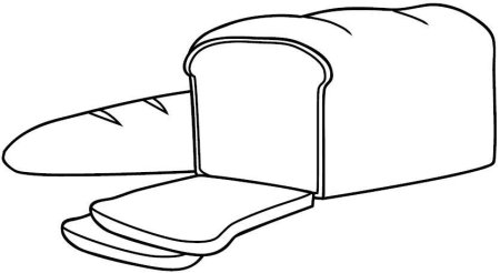 Хлеб раскраска для детей
