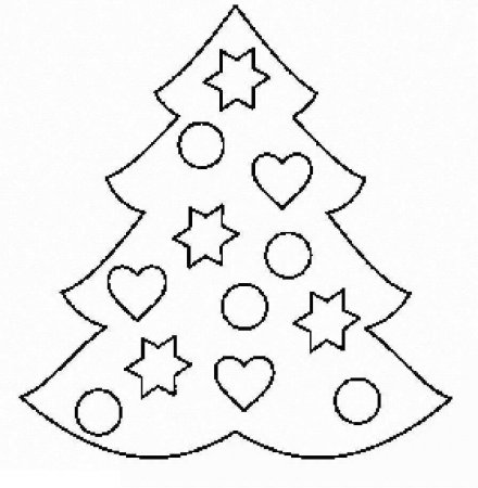 Новогодняя елка трафарет