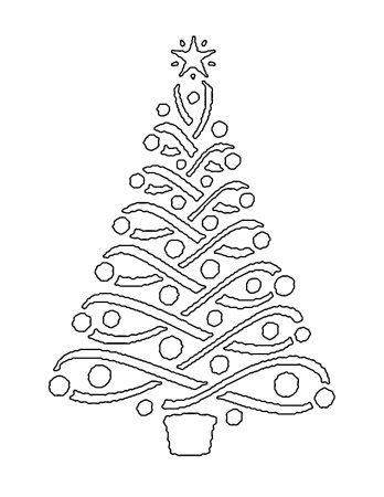 Трафарет "елка"