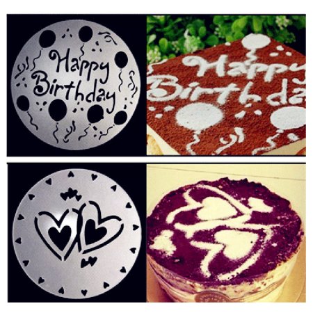 Украшение торта с помощью трафарета