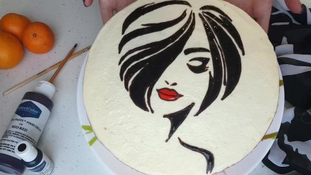 Нарисовать шоколадом на торте
