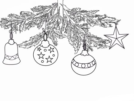 Новогодние украшения раскраска