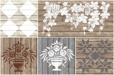 Трафарет для деревянных стен