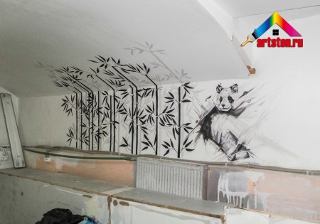 Рисунки на Вагонке на стене