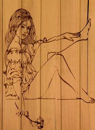 Выжигание на двери