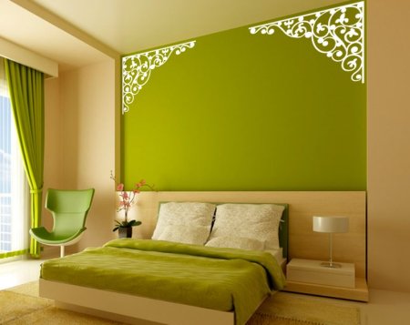Роспись стен в зеленом цвете