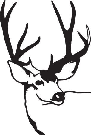 Трафарет для выжигания олень