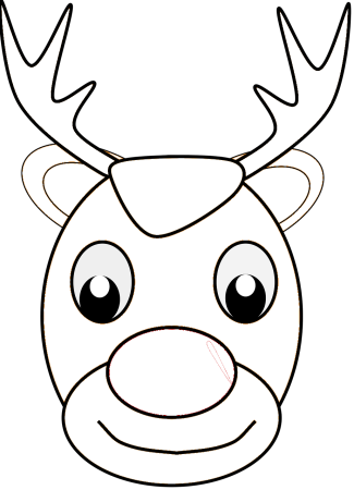 Морда оленя раскраска