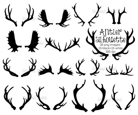 Рога лося вектор