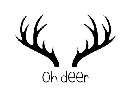 Рога оленя вектор