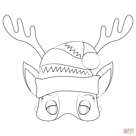 Маска оленя бумажная