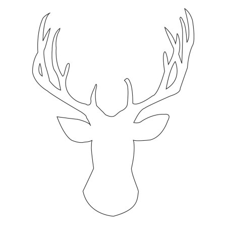 Голова оленя трафарет для вырезания