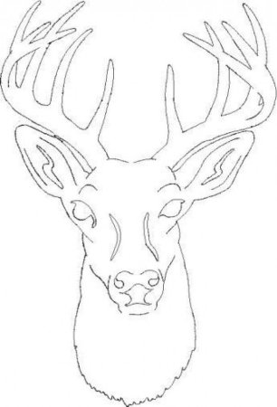 Голова оленя шаблон