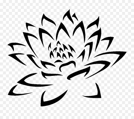 Лотос трафарет