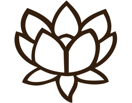 Лотос трафарет