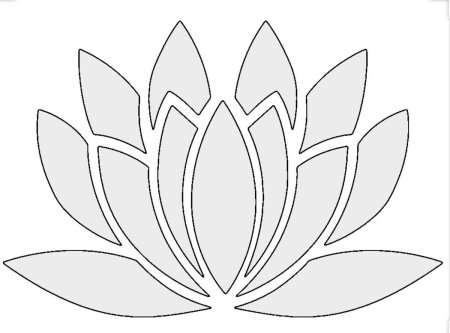 Трафареты цветов для броши