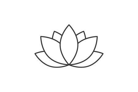 Цветок лотоса контур