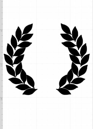 Венок трафарет