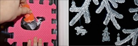 Елочка на окне зубной пастой