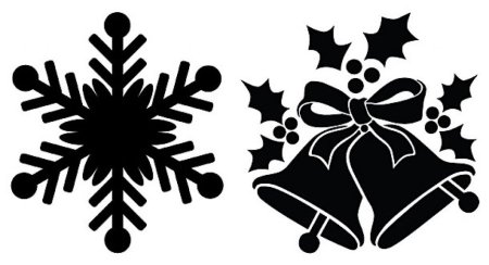 Трафареты для искусственного снега на окна