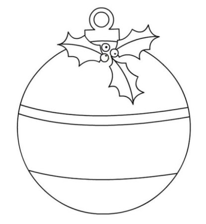 Новогодние шарики раскраска