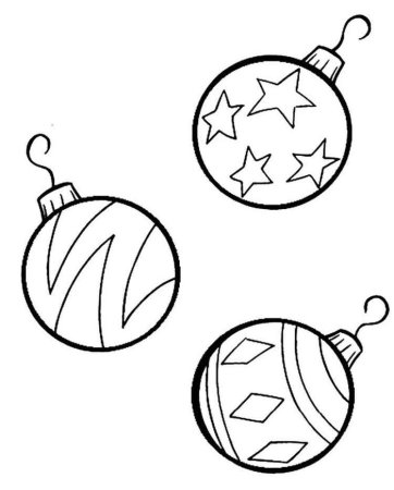 Елочные игрушки трафарет