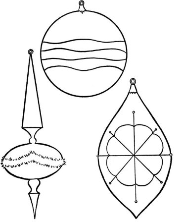 Новогодние шары раскраска