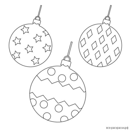Новогодние шары контур