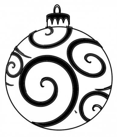 Трафарет новогоднего шара для детей