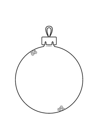 Раскраска новогодний шарик для детей