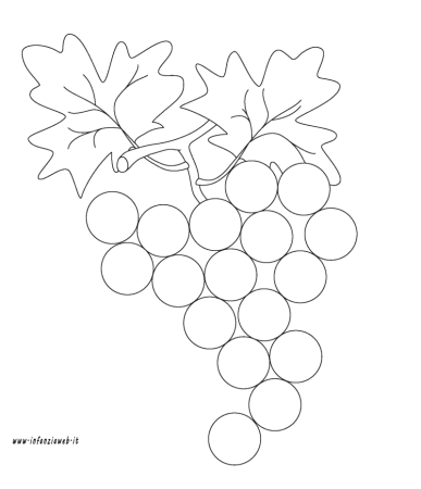 Виноград раскраска вектор