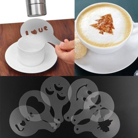 Трафареты для рисования на кофейной пенке