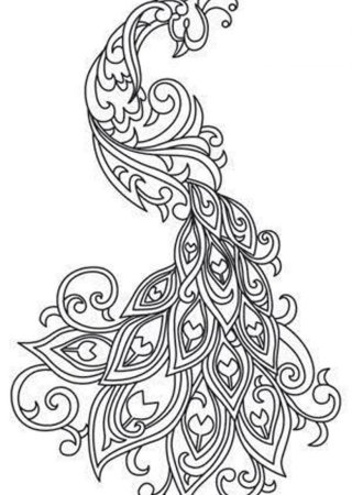 Джутовая филигрань Павлин