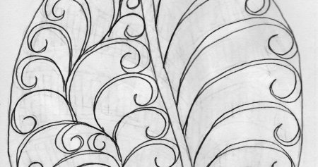 Трафарет для джутовой филиграни листья