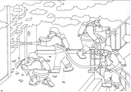 Раскраска пожар