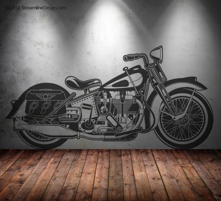 Мотоцикл на стене