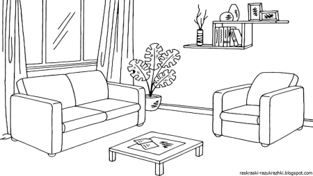 Детская комната раскраска